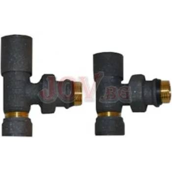 Image 1 of THS Thermostyle Радиаторен сет lux duo black ths 1/2"х16мм ъглов