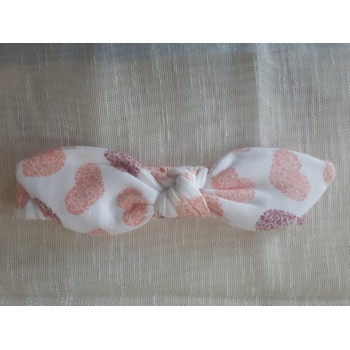 Image 1 of Лента за глава - сърчица цвят праскова (061)