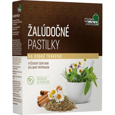 NaturProdukt Žalúdočné pastilky 20 cmúľacích pastiliek