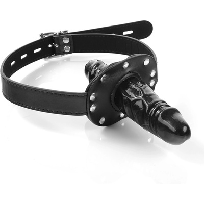 SuperLove Silent Penetration Dildo & Gag Black