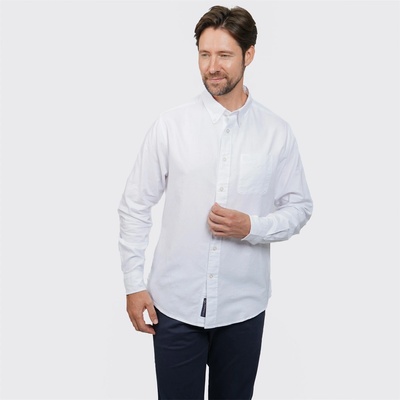 Howick Риза с дълъг ръкав Howick Classic Oxford Long Sleeve Shirt - White