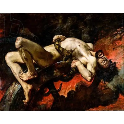 Obrazy - Delaunay, Jules Elie: Ixion Thrown into Hades - reprodukce obrazu