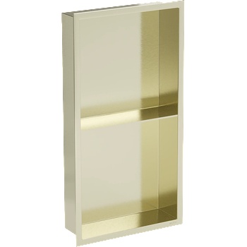 Mexen X-Wall-R вградена полица с фланец и полица 60 x 30 см, златна четкована - 1950603010S (1950603010S)