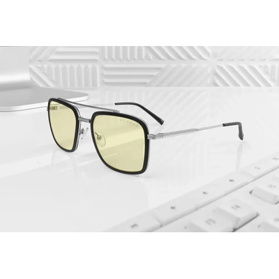 GUNNAR Компютърни очила GUNNAR Baron Silver - Amber (BAR-05001)