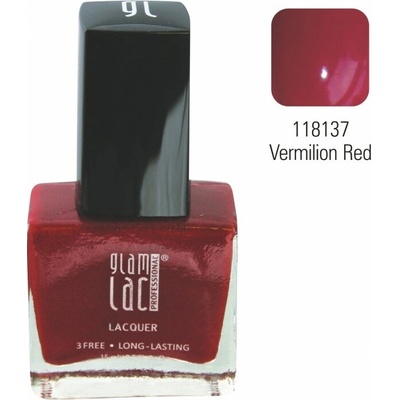 GlamLac Lak na nehty 118137 Vermilion Red 15 ml
