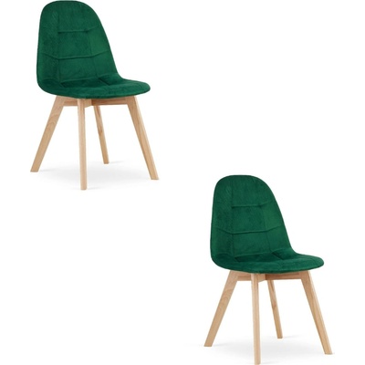 Leobert Bora tmavě zelený samet 2 ks