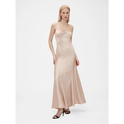 Saténové šaty GapStudio by Zac Posen Béžová