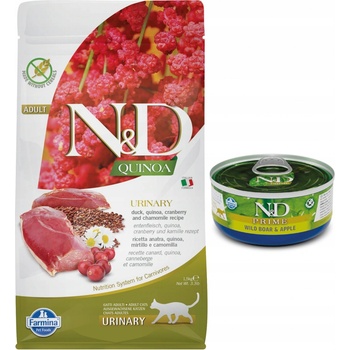 N&D GF Quinoa Cat Urinary Duck & Cranberry 1,5 kg