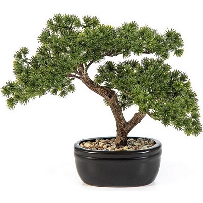 Umělá Bonsai borovice Mini v květináči, 26cm