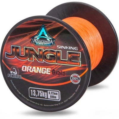 Anaconda Pletená Šnúra Jungle Orange 600m 0,22mm 13,75kg