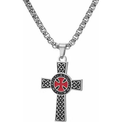 Origoska Řetízek templářský kříž (ocel) ST22 stříbrná