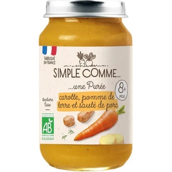 Simple Comme БИО Зеленчуково пюре със Свинско месо, Моркови и Картофи 200г