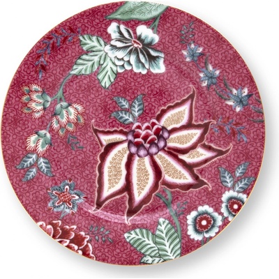 Pip Studio Flower Festival malý talířek 17 cm tmavě růžový