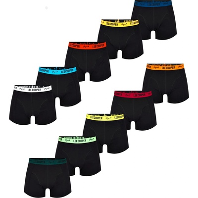 Lee Cooper Мъжки боксерки Lee Cooper Essential Boxer Trunk 10-Pack Mens - Black with Multi Band