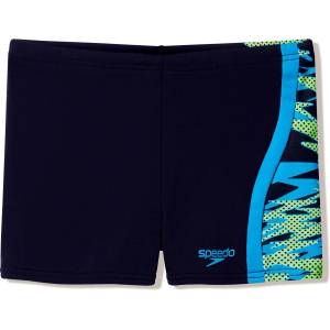 Speedo Детски бански слипове Speedo Kid's Hyperboom Splice Aquashort Swim brief - Anthracite / Hyper Teal - размер 140 (EU) (750-3079-0114)