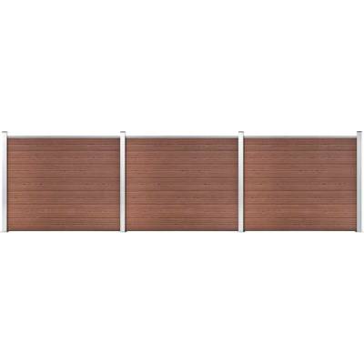 zahrada-XL Set plotového dílce WPC 526 x 146 cm hnědý