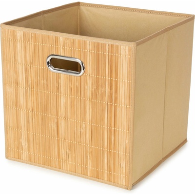 Compactor úložný košík ANJI - L bambusový s látkou, 31 x 31 x 31 cm přírodní RAN11751