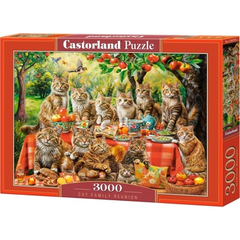 Castorland Пъзел Castorland от 3000 части - Събиране на котешкото семейство (С-300730-2)