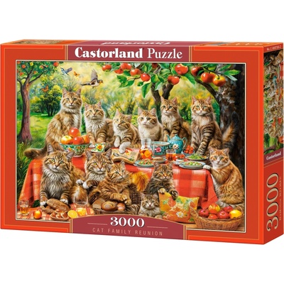 Castorland Пъзел Castorland от 3000 части - Събиране на котешкото семейство (С-300730-2)
