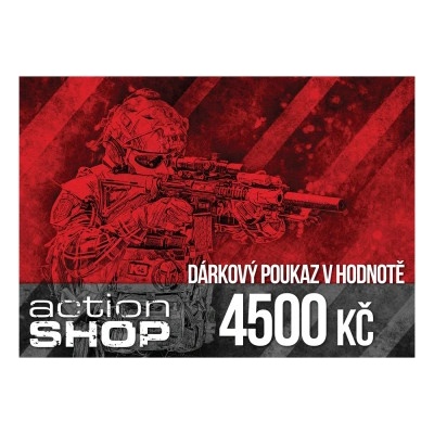 Dárkový poukaz Actionshop - 4500 Kč Actionshop