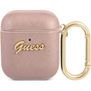 Guess Saffiano PC/PU Metal Logo puzdro pre Airpods 1/2 GUA2SASMP