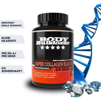 BodyBulldozer Super Collagen Elixir Professional 120 kapsúl