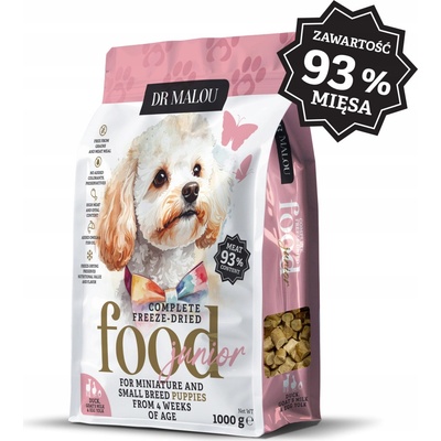 Dr. Malou Puppies Liofilizované Kachna s kozím mlékem a žloutkem 1 kg