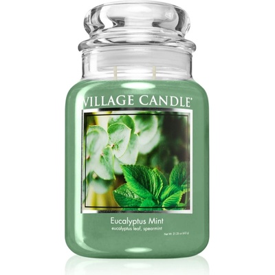 Village Candle Eucalyptus Mint ароматна свещ 602 гр