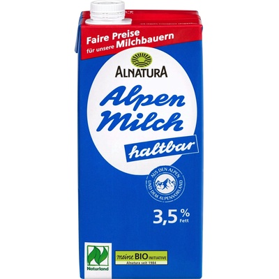 Alnatura BIO Trvanlivé alpské mléko 3,5 % tuku 1 l