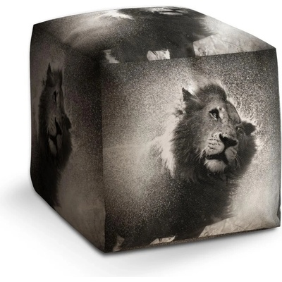 Sablio Taburet Cube Mokrý lev: 40x40x40 cm