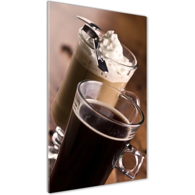 Vertikálny foto obraz sklo tvrdené Káva frappe 50x100 cm