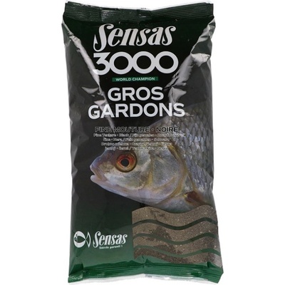 Sensas Krmení 3000 Gros Gardons Noire Fine Mouture 1 kg