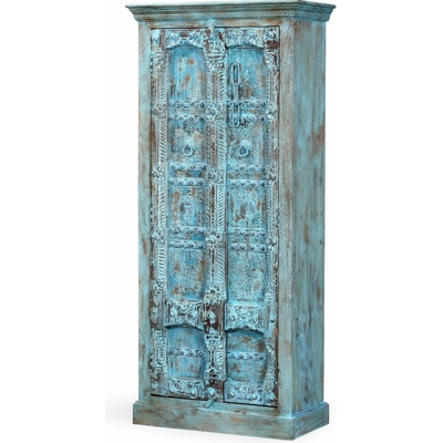 Sanu Babu Skříň z mangového dřeva, staré teakové dveře, 85x41x188cm