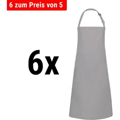 G.Gastro 6 ks Karlowsky Zástěra s laclem Basic čedičově šedá D9785967