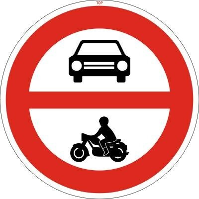 Dopravní Značka B11 Zákaz vjezdu všech motorových vozidel