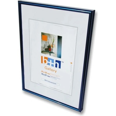 Plastový rámeček modrý metalický Rozměr: 24x30, Typ zasklení: Sklo čiré – Zboží Živě