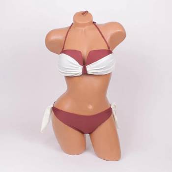 Image 1 of Стилен бански в кафяво и бяло чашка В