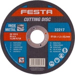 FESTA Режещ диск festa за метал и inox 125 × 1, 2 × 22, 2 мм (22217fe)