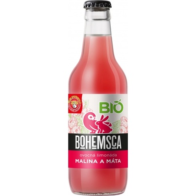 Bohemsca Bio zahradní limonáda Malina a máta 330 ml
