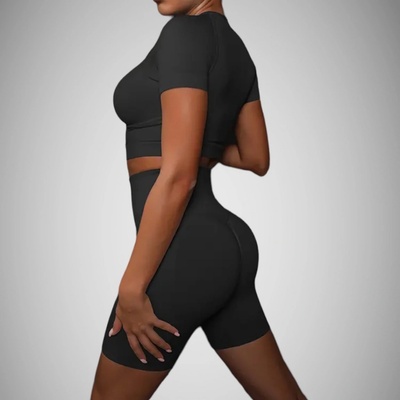 Legínovo čierny fitness set Elys