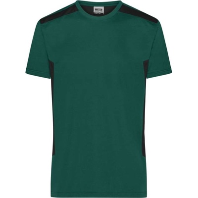 James & Nicholson JN 1824 pánske pracovné tričko dark green/black