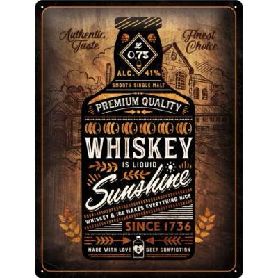 NOSTALGIC ART ceduľa WHISKEY Sunshine brown