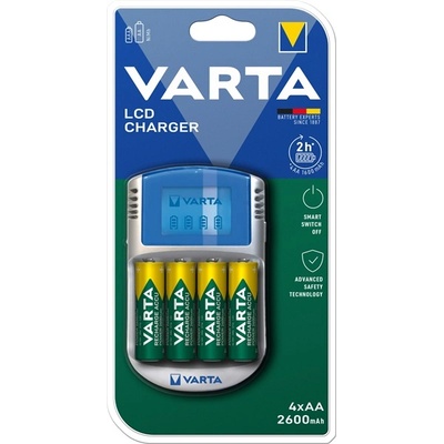 VARTA Зарядно устройство VARTA LCD + AA 4x2600 mAh + 12 V USB 57070201451 (57070201451)