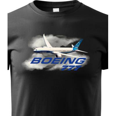 Dětské tričko Boeing 777 ČernáCanvas Dětské tričko Bezvatriko.cz 3228