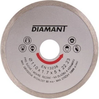 DIAMANT Kotouč diamantový plný 110 mm 121010