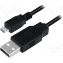 Logilink CU0060 USB 2.0 Typ-A samec pro Typ- micro B samec, 5m, černý