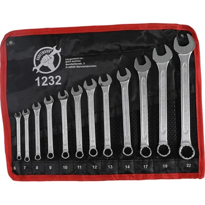 BGS technic Očkoploché klíče 6 - 22 mm Kraftmann. sada 12 dílů v rolovací tašce BGS 1232