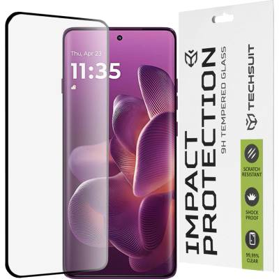Techsuit Протектор за Motorola Edge 60 Pro - Techsuit - 111D пълно покритие / пълно залепено стъкло / 3D извит екран - Черен