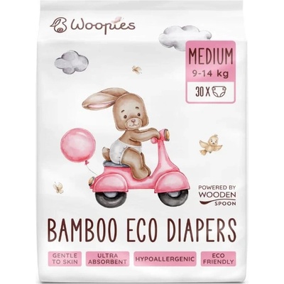 Woopies Wooden Spoon bambusové eko Medium 9-14 kg 30 ks