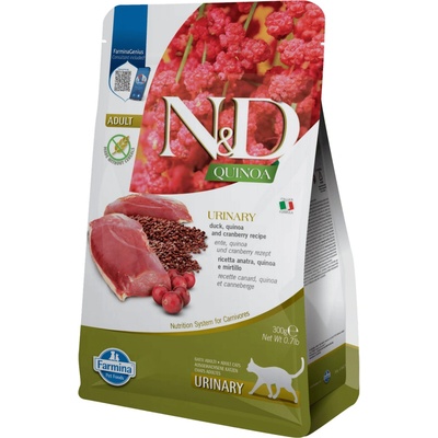 N&D cat QUINOA GF adult urinary duck & quinoa 0,3 kg